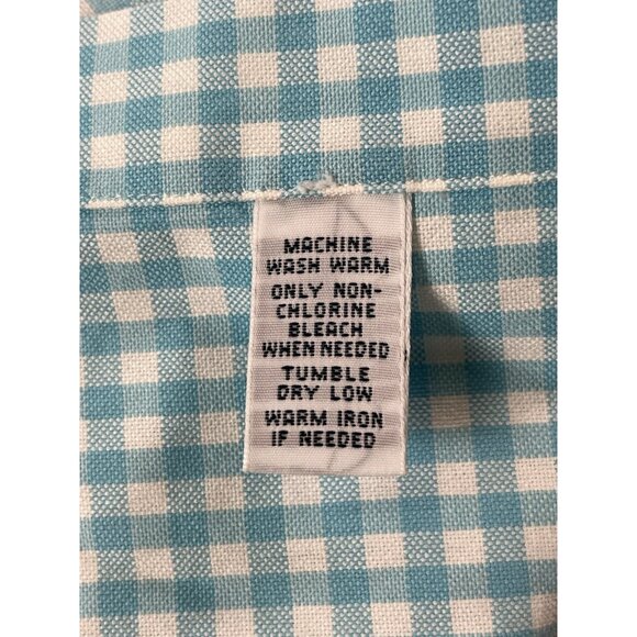 Ralph Lauren Mens XXL Classic Fit Button Down Shirt Aqua Blue Check Pony - Picture 4 of 7